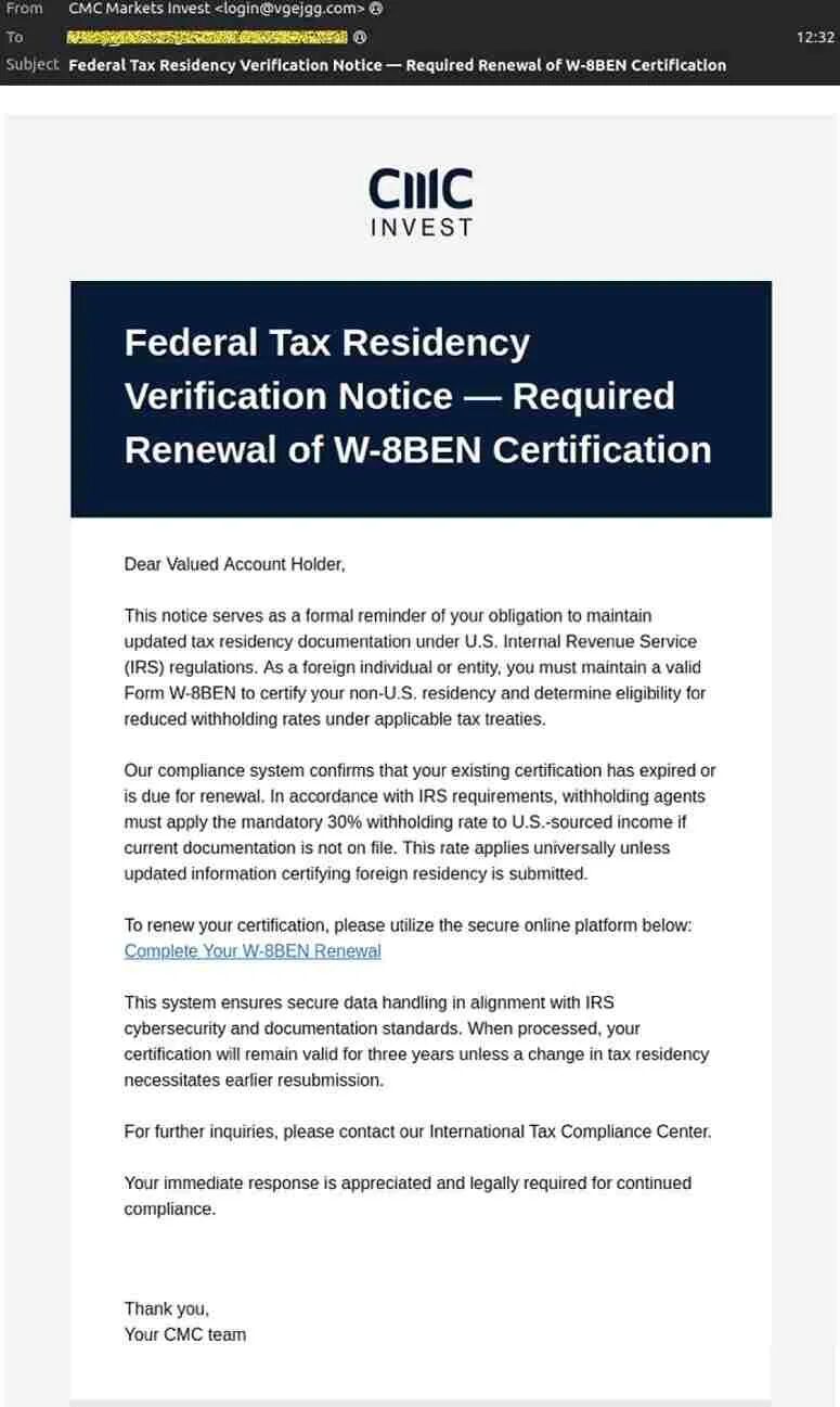 警惕新骗局：假冒平台与税务的名义发邮件，要求补税！-皆妙笔