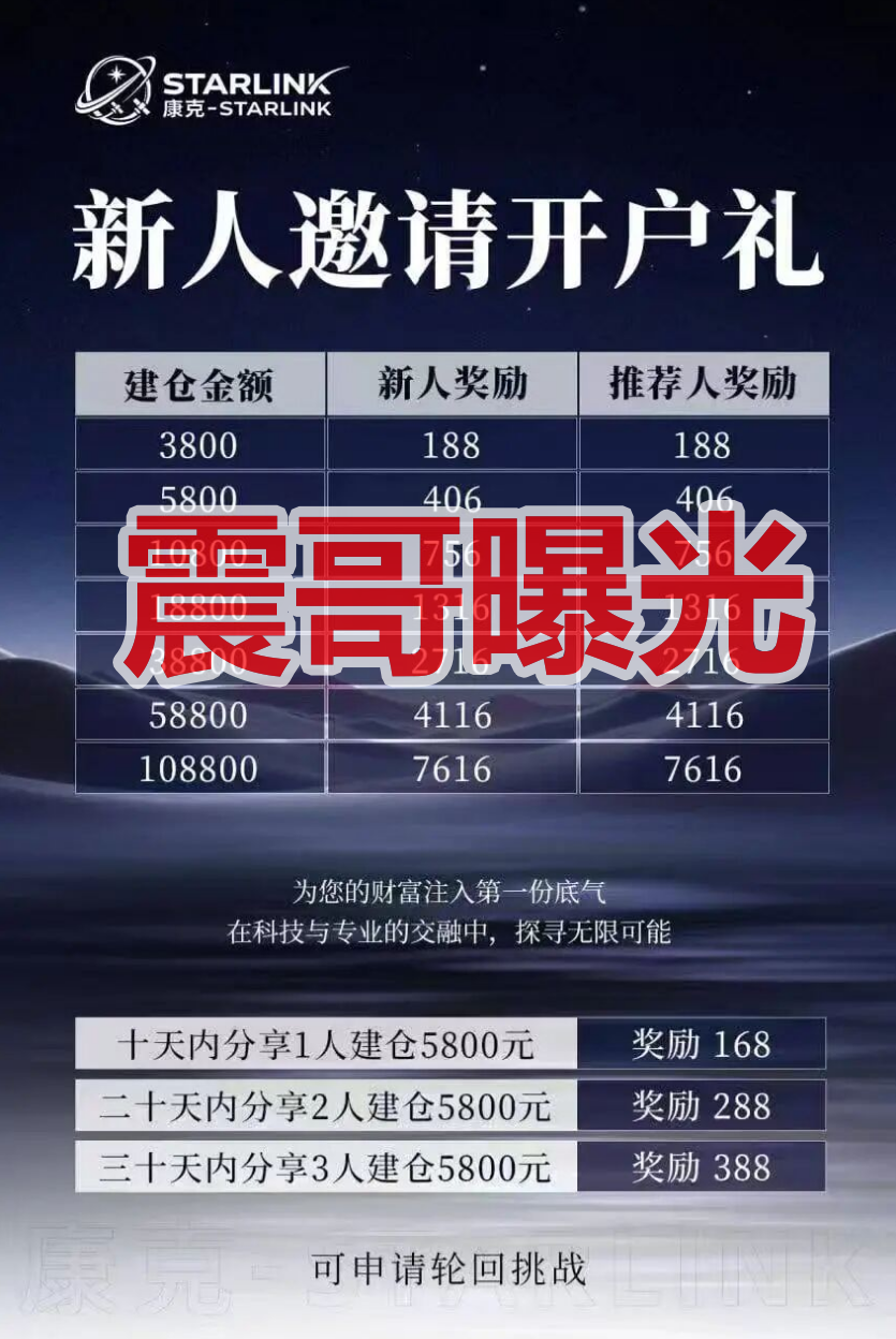 康克-STARLNK是资金盘骗局，快割盘口公司所开，看见远离-皆妙笔