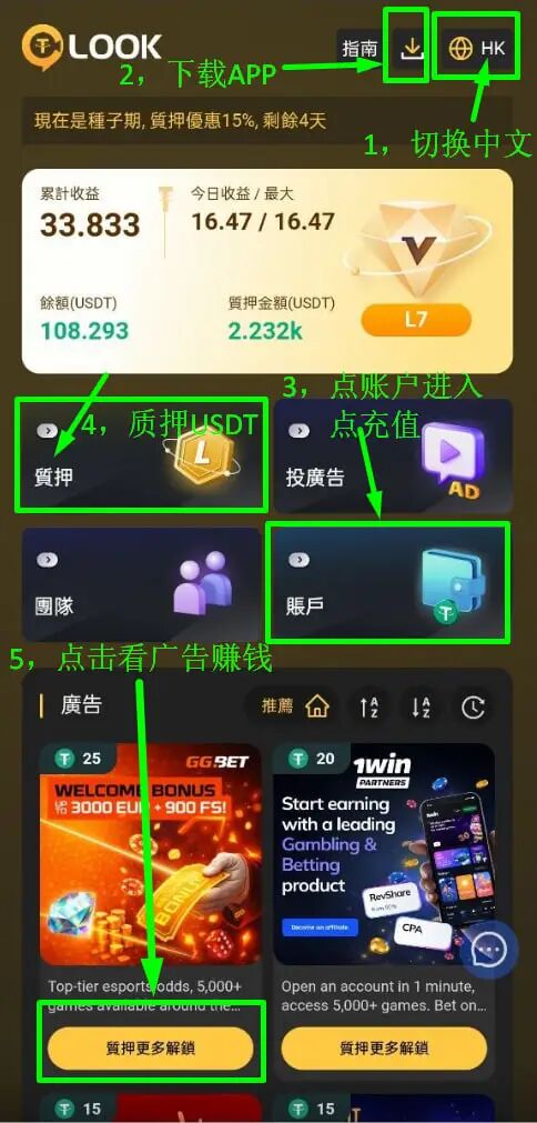 168.风控：LOOK资金盘，看广告赚U-皆妙笔
