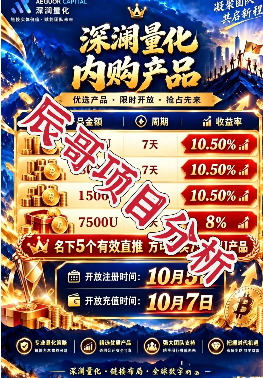 深澜量化资金盘骗局预警,高收益+团队拉人头,典型境外杀猪盘!远离!-皆妙笔